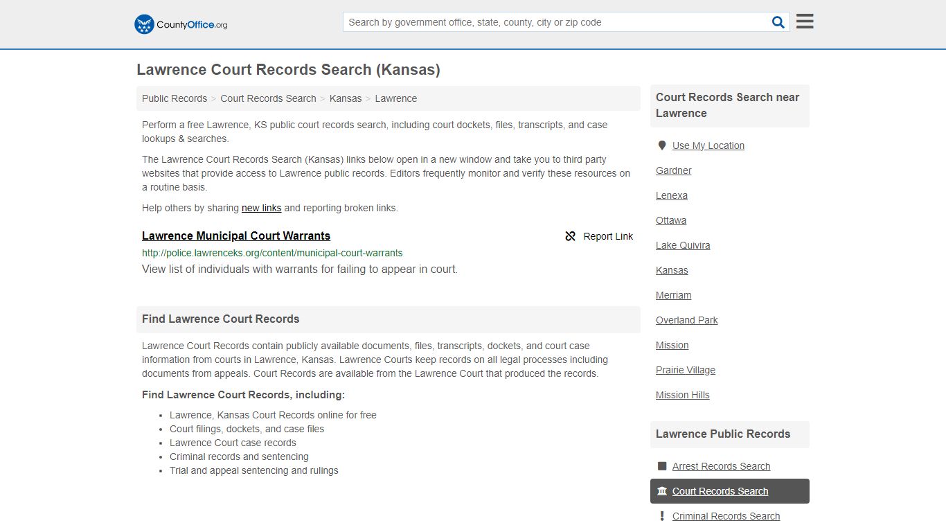 Court Records Search - Lawrence, KS (Adoptions, Criminal, Child Support ...